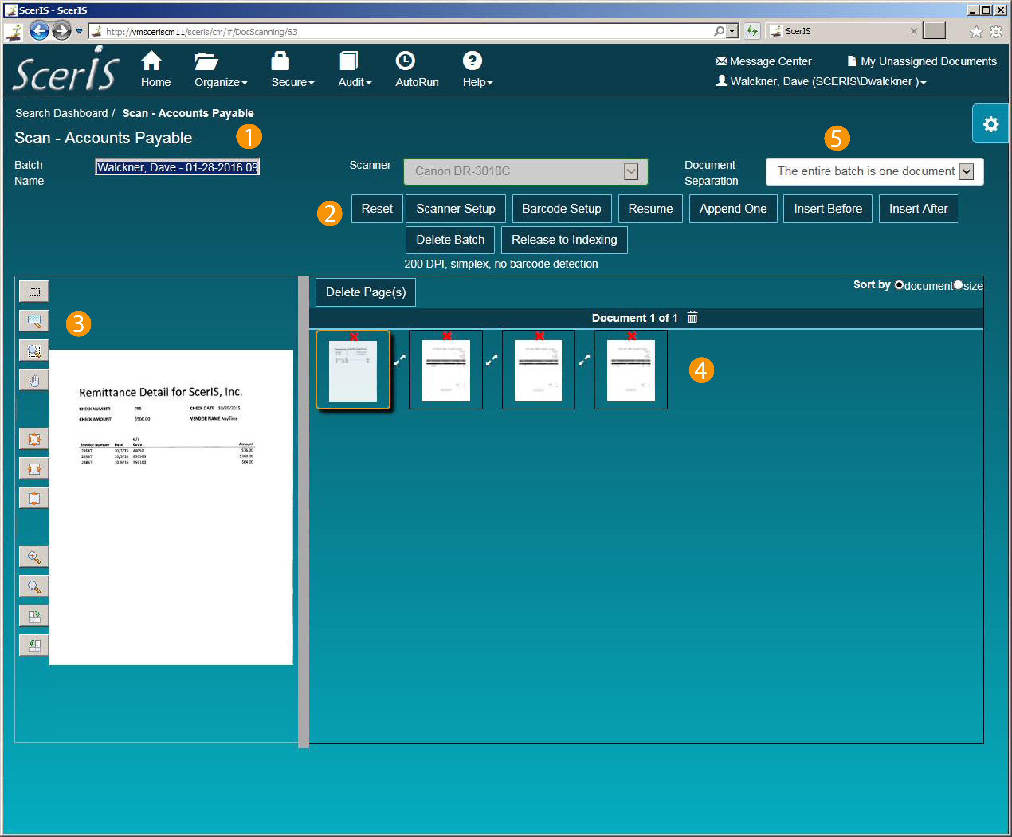 ETCETERA Enterprise Content Management - Scan Capture