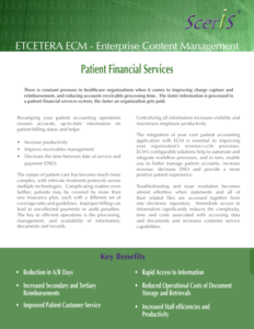 ScerIS ETCETERA ECM for Patient Financial Services