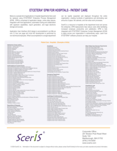 ScerIS ETCETERA EPM for Hospitals