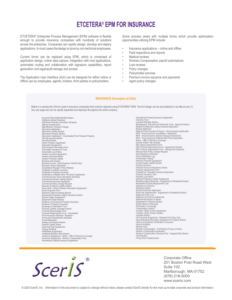 ScerIS ETCETERA EPM for Insurance